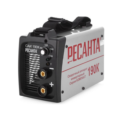 Сварочный аппарат инверторный Ресанта САИ190К компакт (190А 1,6-5мм ПВ 70%, 140-260В) 65/36